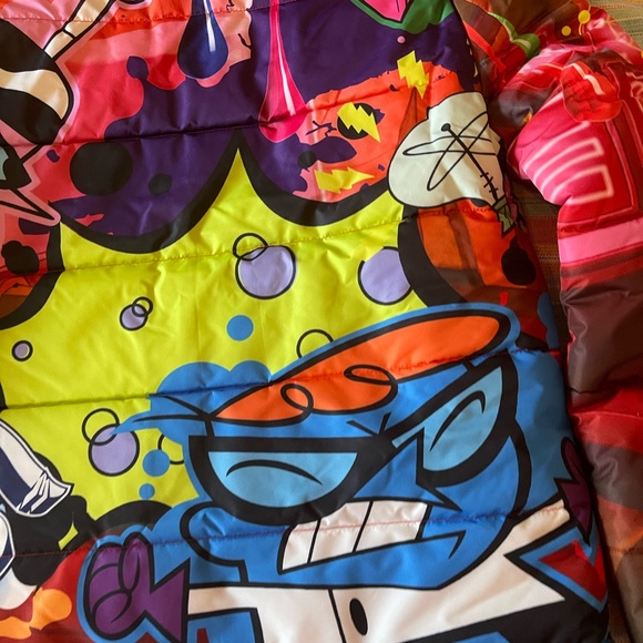 NWT s small dexters laboratory dekryptic puffer jacket coat mandark dee dee mens - Picture 4 of 11